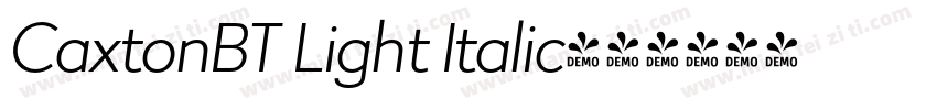 CaxtonBT Light Italic字体转换